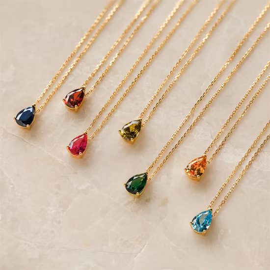 Collier en pierre naturelle minimaliste personnalisé, bijoux en argent Sterling S925 plaqué or 14 carats, Baguette carrée en Zircon, pierre de naissance carrée