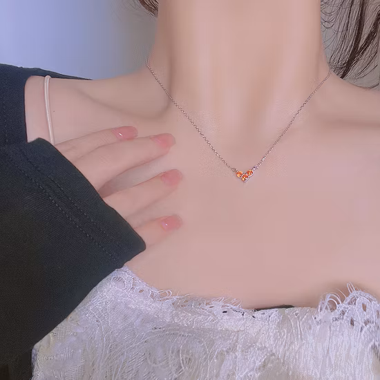 Collier de perles légères de personnalité féminine en argent sterling 925 coréen